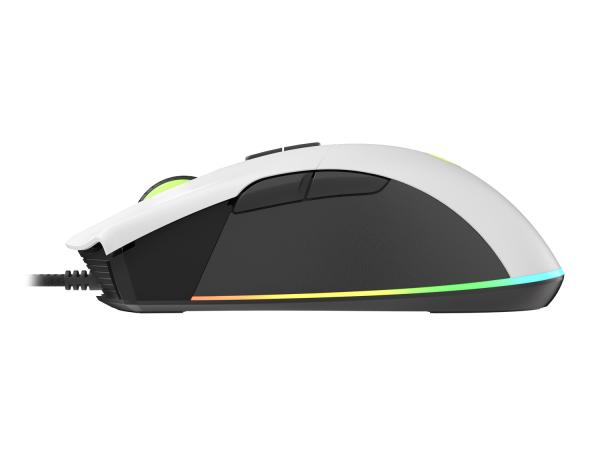 Genesis herná optická myš KRYPTON 290/ RGB/ 6400 DPI/ Herná/ Optická/ 6 400 DPI/ Drôtová USB/ Biela 