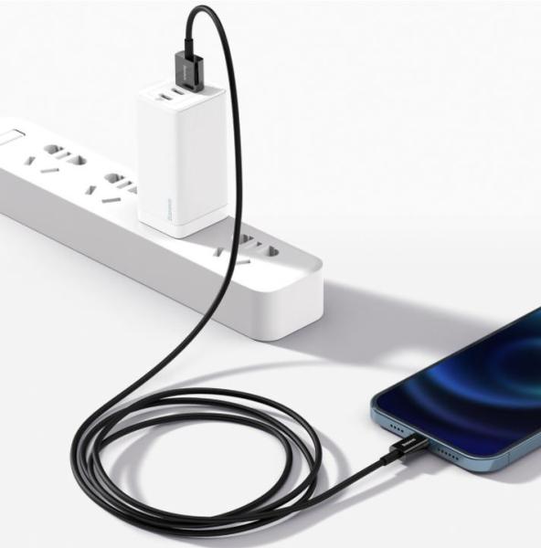 Baseus CALYS-C01 Superior Fast Charging Dátový Kábel USB to Lightning 2.4A 2m Black 