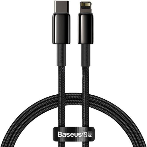 Baseus CATLWJ-01 Tungsten Gold Fast Charge Kábel USB-C to Lightning 20W 1m Black