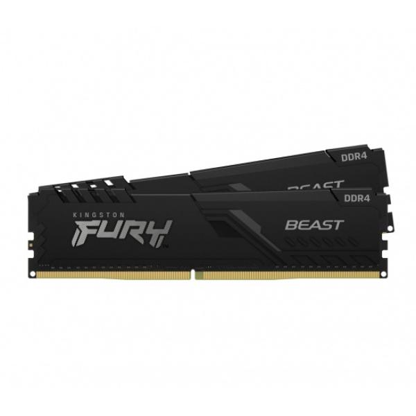 Kingston FURY Beast/ DDR4/ 16GB/ 2666MHz/ CL16/ 2x8GB/ Black