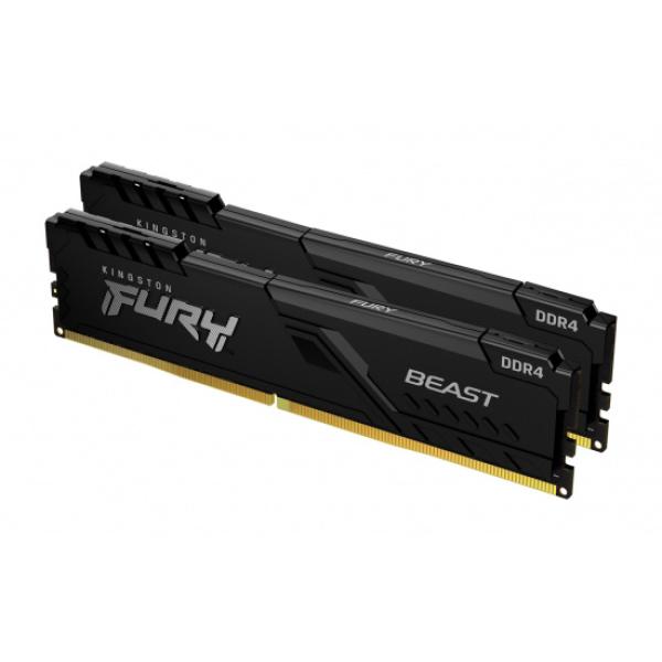 Kingston FURY Beast/ DDR4/ 32GB/ 2666MHz/ CL16/ 2x16GB/ Black 