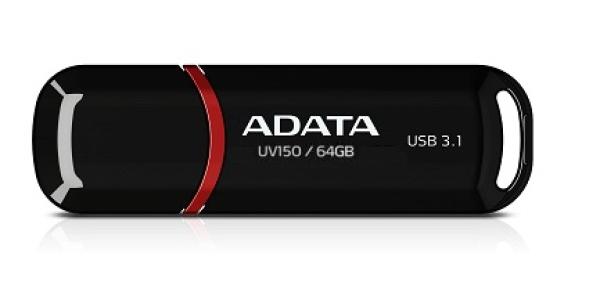 ADATA UV150/ 64GB/ USB 3.1/ USB-A/ Čierna