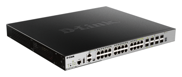 D-Link DGS-3630-28PC/ SI L3 24Gb PoE, 4x10G SFP+ 