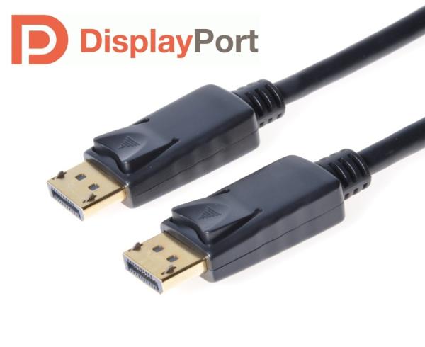PremiumCord DisplayPort 1.2 přípojný kabel M/ M, zlacené konektory, 5m