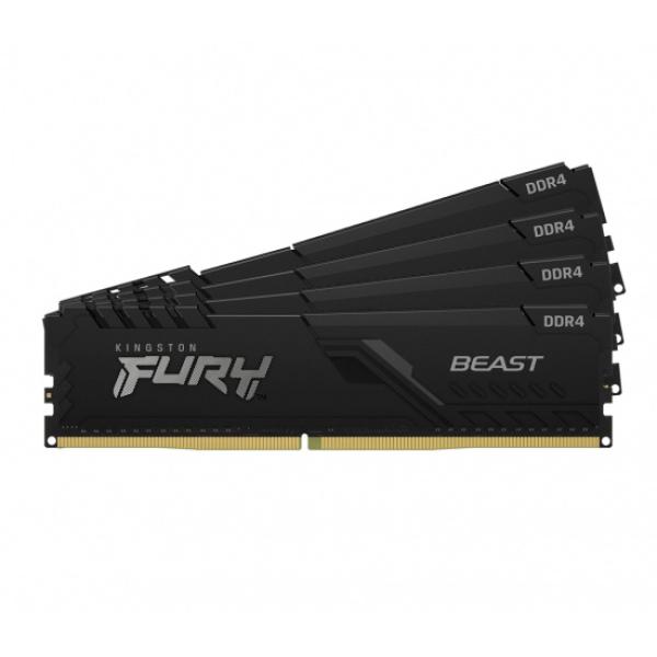 KINGSTON DIMM DDR4 32GB (Kit of 4) 3600MT/s CL17 FURY Beast Černá