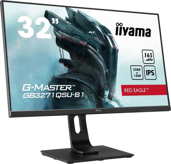 32" iiyama G-Master GB3271QSU-B1: IPS, WQHD@165Hz, 400cd/ m2, 1ms, HDMI, DP, USB, FreeSync, height