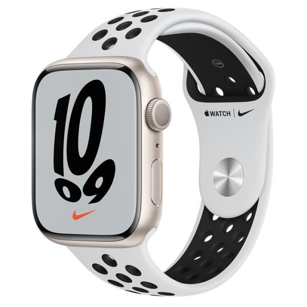 Apple Watch Nike S7 45mm Starlight Sport Band White