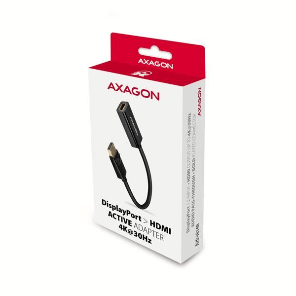 AXAGON RVD-HI14N, DisplayPort -> HDMI 1.4 redukcia / adaptér, 4K/ 30Hz 