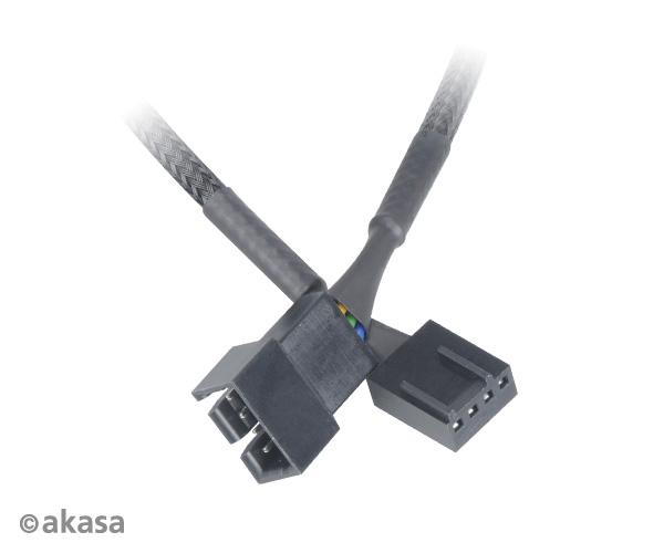 AKASA - PWM predlžovací kábel ventilátora 4 ks 