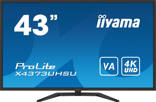 43" iiyama X4373UHSU-B1:VA, UHD, 2xHDMI, DP, USB, PIP