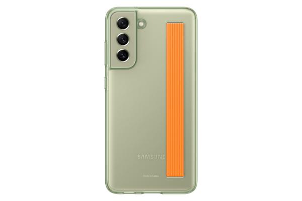 Samsung Poloprůhledný zadní kryt s poutkem S21 FE Olive Green