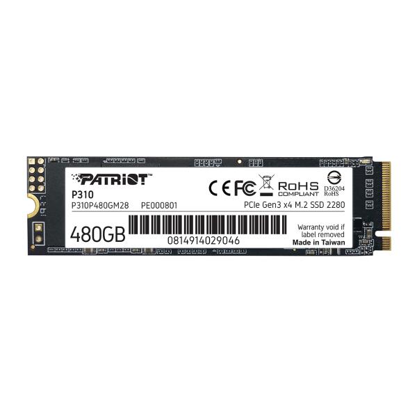 PATRIOT P310/ 480GB/ SSD/ M.2 NVMe/ 3R