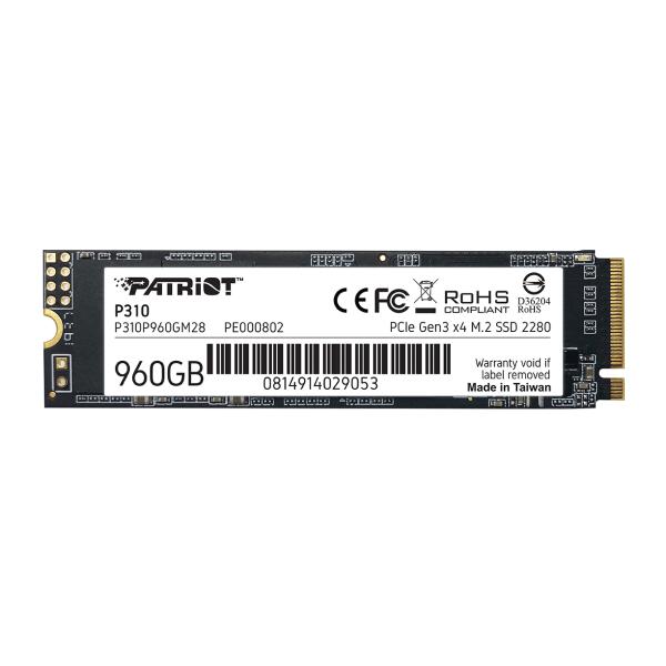 PATRIOT P310/ / SSD/ M.2 NVMe/ Čierna/ 3R