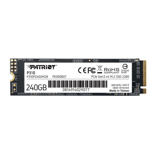 PATRIOT P310/ 240GB/ SSD/ M.2 NVMe/ 3R