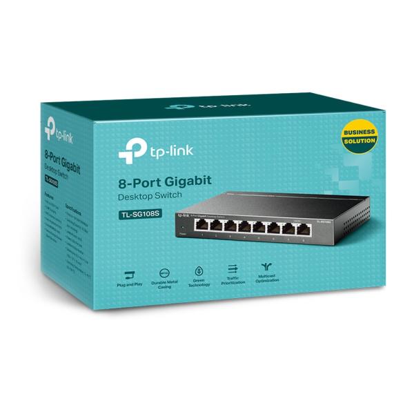 TP-Link TL-SG108S 8x Gigabit Desktop Switch 