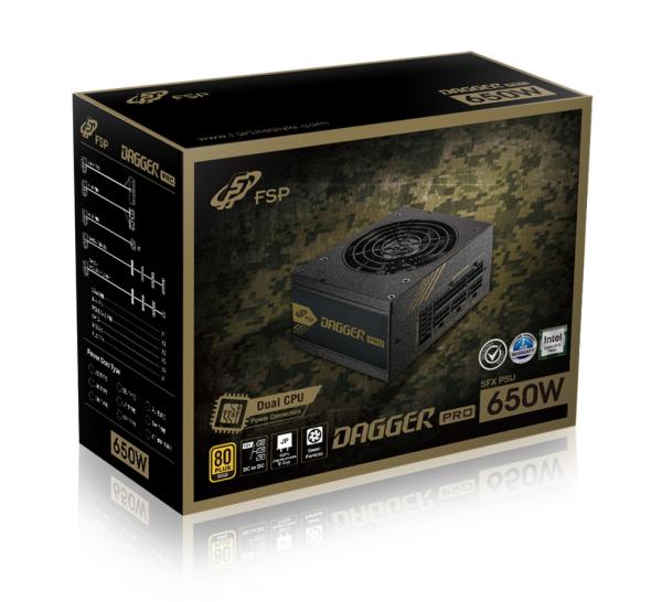 FSP/ Fortron SFX+ATX DAGGER PRE 650W, 80PLUS GOLD, modular 