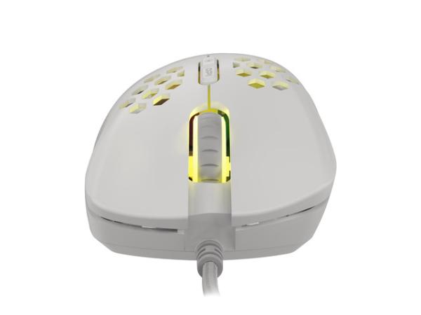 Genesis herná optická myš KRYPTON 555/ Herná/ Optická/ 8 000 DPI/ Drôtová USB/ Biela 