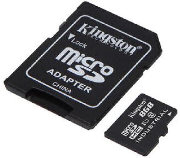 Kingston Industrial/ micro SDHC/ 8GB/ 100MBps/ UHS-I U3 / Class 10/ + Adaptér