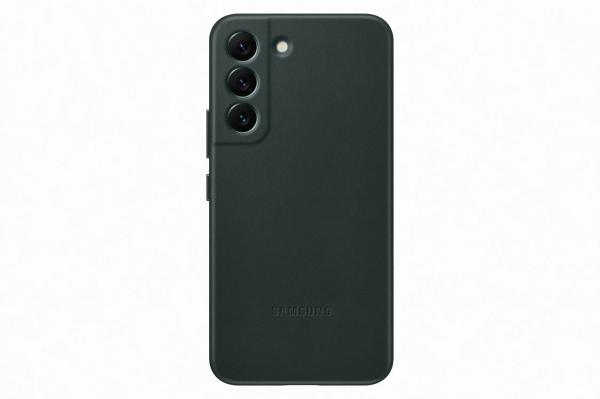 Samsung Kožený zadní kryt pro Samsung Galaxy S22 Green