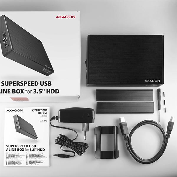 AXAGON EE35-XA3, USB 3.2 Gen 1 - SATA, 3.5" externý ALINE box 