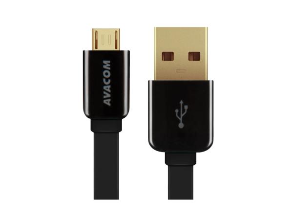 Kábel AVACOM MIC-40K USB - Micro USB, 40cm, čierna