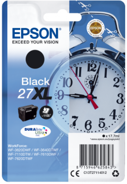 Epson Singlepack Black 27XL DURABrite Ultra Ink