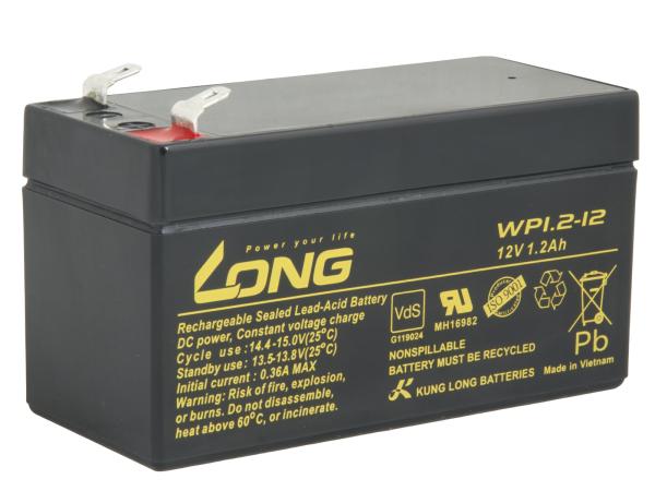 LONG baterie 12V 1, 2Ah F1 (WP1.2-12)