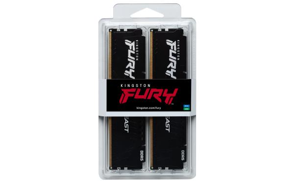 Kingston FURY Beast/ DDR5/ 16GB/ 5200MHz/ CL40/ 2x8GB/ Black 