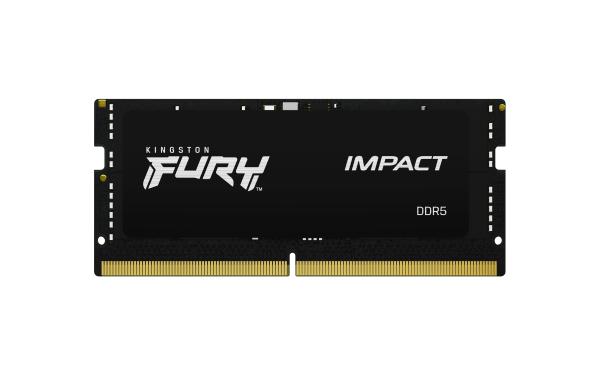 Kingston FURY Impact/ SO-DIMM DDR5/ 16GB/ 4800MHz/ CL38/ 1x16GB/ Black