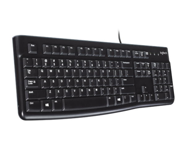 Logitech K120/ Drôtová USB/ RU layout/ Čierna 