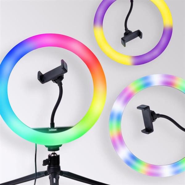 Doerr Vlogging Kit VL-26 LED RGB videosvětlo pro SmartPhone 