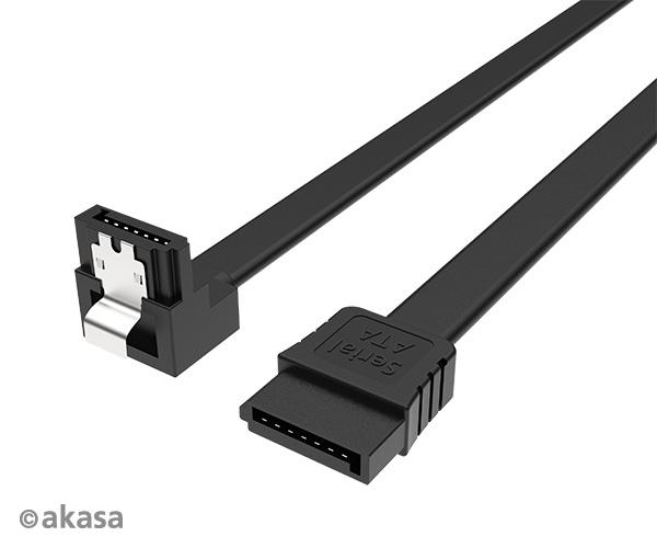 AKASA - Proslim SATA kábel 90 ° - 100 cm