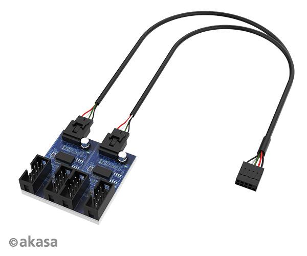 AKASA - USB 2.0 interný HUB 1-4