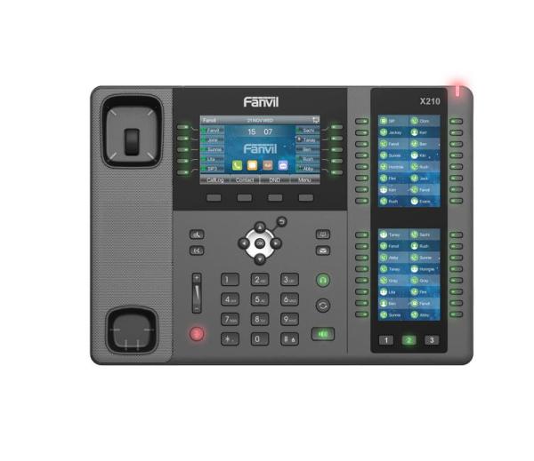 Fanvil X210 SIP telefón, 4.3" bar. disp.+ 2 prid. disp., 20 SIP, 106 DSS, 2xGbit 