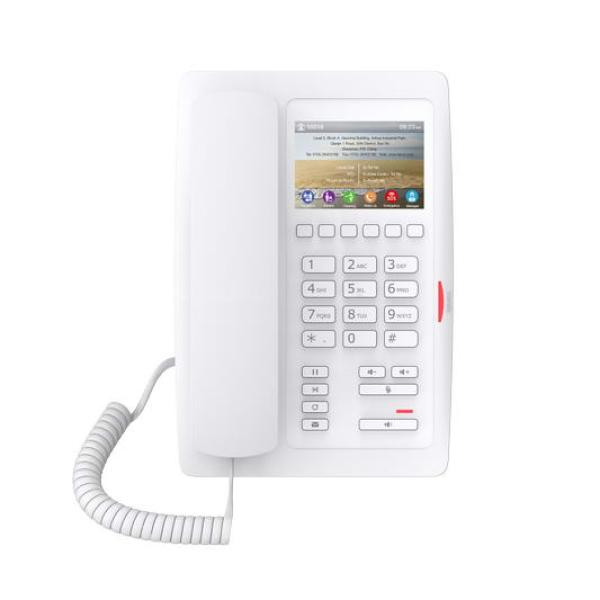 Fanvil H5 hotelový IP bílý telefon, 2SIP, 3, 5" bar. displ., 6 progr. tl., USB, PoE