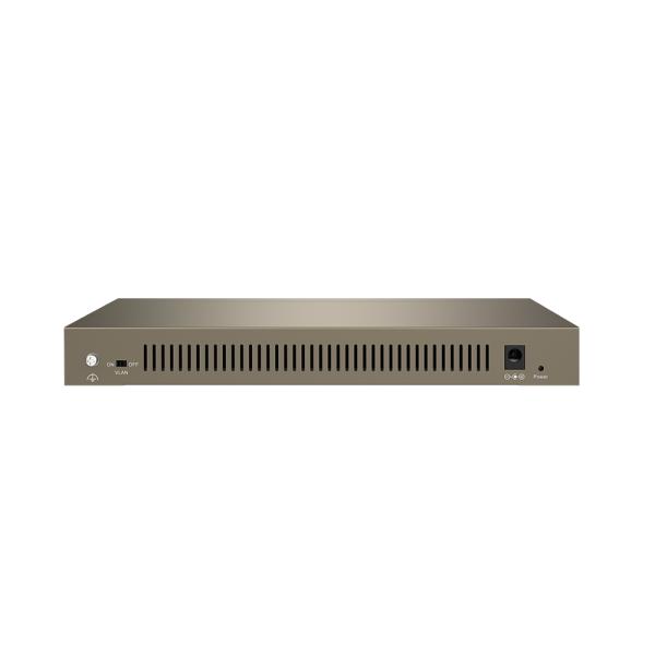 Tenda TEG1016M 16-port Gigabit Switch, 16x 10/ 100/ 1000 Mb/ s, Fanless, MAC 8K, napájanie AC/ DC, aj múr 