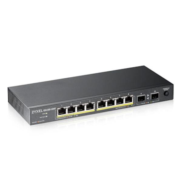 ZYXEL 10xGb/ 2xSFP 8xPOE switch GS1100-10HP v2 