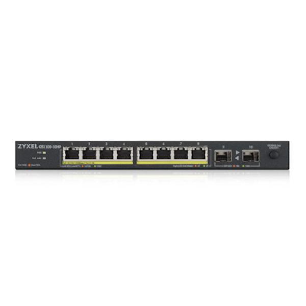 ZYXEL 10xGb/ 2xSFP 8xPOE switch GS1100-10HP v2 