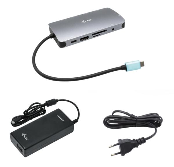 i-tec USB-C Metal Nano Dock HDMI/ VGA with LAN, Power Delivery 100 W + zdroj 112W