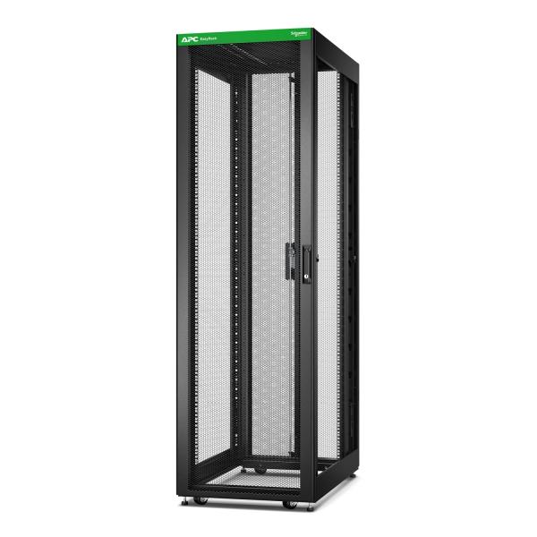 APC Easy Rack 600mm/ 42U/ 1000mm,  with Roof,  castors,  feet and 4 Brackets,  No Side panels,  Bottom,  black