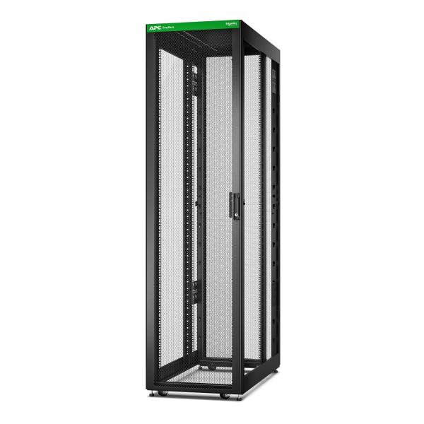 APC Easy Rack 600mm/ 48U/ 1200mm,  with Roof,  castors,  feet and 4 Brackets,  No Side panels,  Bottom,  black