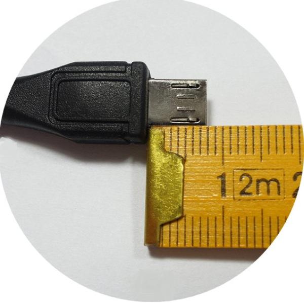 Kábel micro USB 2.0, A-B 1, 8m s dlhším konektorom