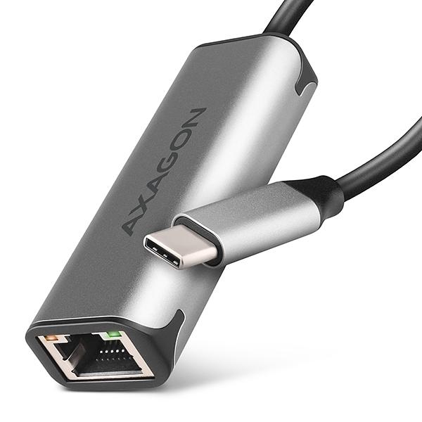 AXAGON ADE-25RC USB-A 3.2 Gen 1 - 2.5 Gigabit Ethernet sieťová karta, Realtek 8156, auto install, šedá