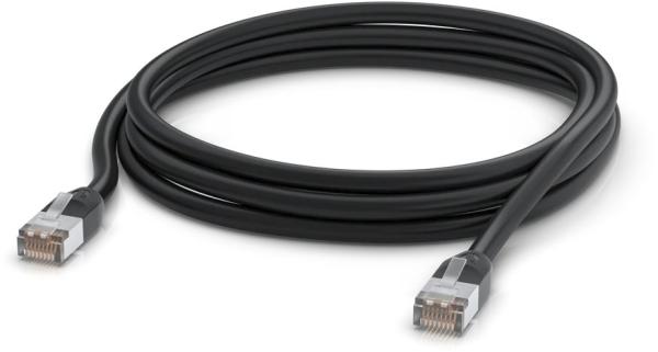 Ubiquiti UACC-Cable-Patch-Outdoor-3M-BK, Vonkajší UniFi patch kábel, 3m, Cat5e, čierny