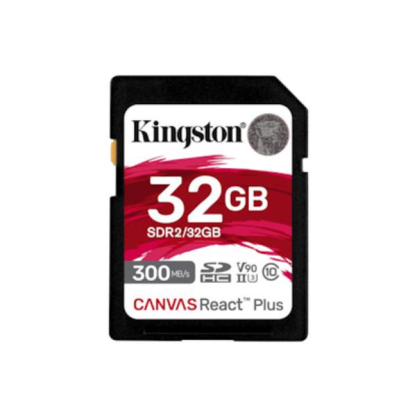 Kingston Canvas React Plus/ SDHC/ 32GB/ 300MBps/ UHS-II U3 / Class 10