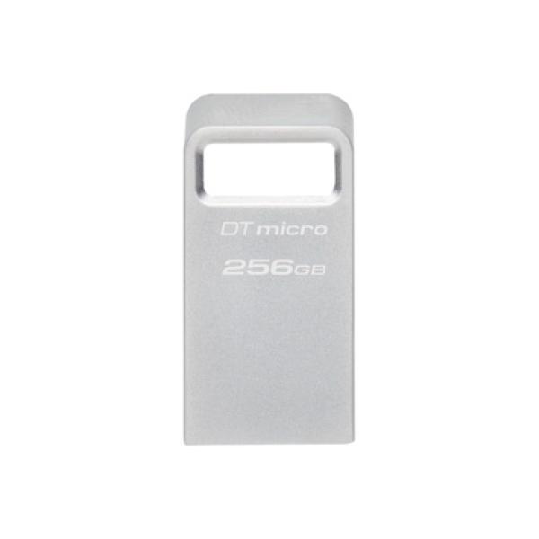 Kingston DataTraveler Micro/ 256GB/ USB 3.2/ USB-A/ Strieborná