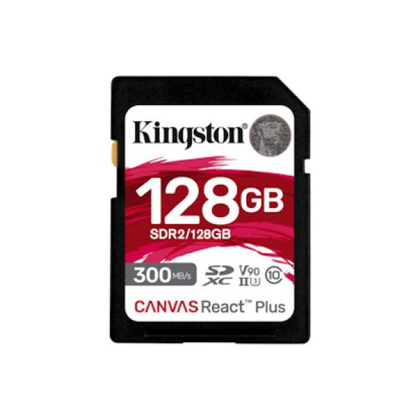 Kingston Canvas React Plus/ SDHC/ 128 GB/ 300 MBps/ UHS-II U3 ??/ Class 10