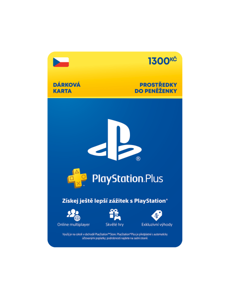 ESD CZ - PlayStation Store el. peněženka - 1300 Kč