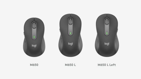 Logitech M650M/ Kancelárska/ Laserová/ Bezdrôtová USB + Bluetooth/ Šedá 