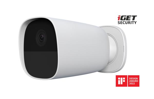 iGET SECURITY EP26 White - WiFi batériová FullHD kamera, IP65, zvuk, samostatná a pre alarm M5-4G CZ